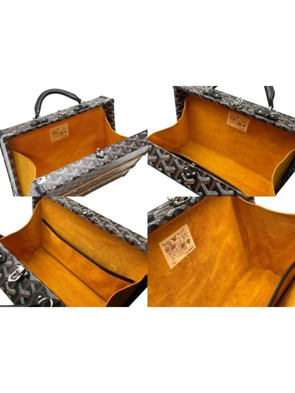 Goyard Pallas MM Trunk Bag Black Leather